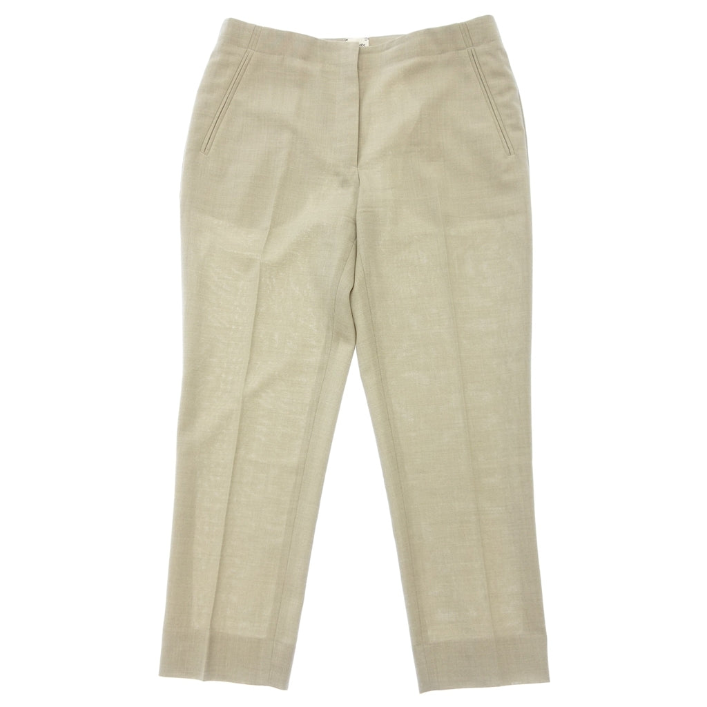 Used ◆Hermes slacks pants tapered cotton ladies 38 beige HERMES [AFB25] 