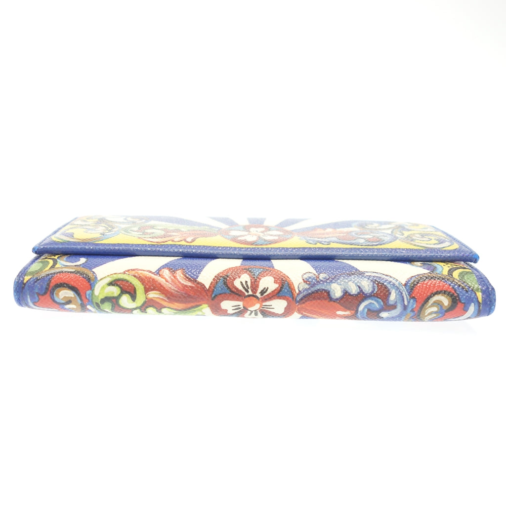 Very good condition◆Dolce &amp; Gabbana long wallet print multicolor DOLCE &amp; GABBANA [AFI21] 