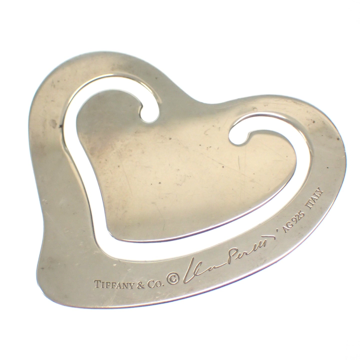 Used Tiffany Money Clip Heart SV925 Silver Tiffany &amp; Co. [AFI17] 