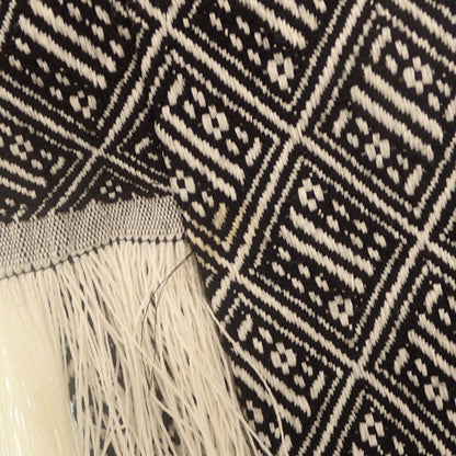 Good condition ◆ Mame Kurogouchi Knit Skirt Fringe Allover Pattern Women's Black x White 1 Mame Kurogouchi [AFB49] 