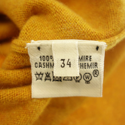 Good condition◆Hermes knit tops cashmere ladies yellow size 34 HERMES [AFB51] 