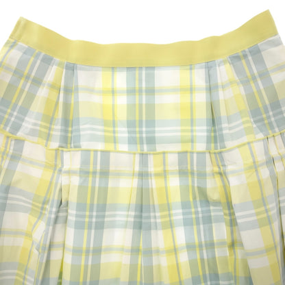 Used ◆Foxy New York French Skirt Plaid Pattern 30028 Ladies 40 Yellow FOXEY NEWYORK [AFB38] 