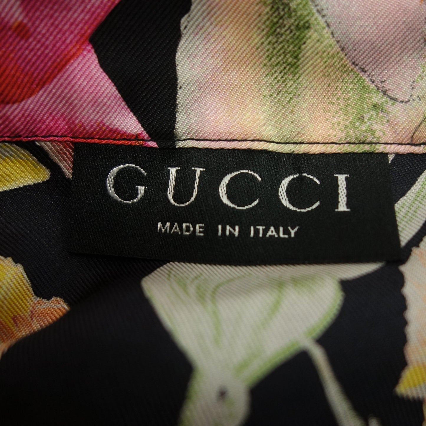 Good condition ◆ Gucci long sleeve shirt floral pattern flower silk size 42 ladies pink GUCCI [AFB29] 