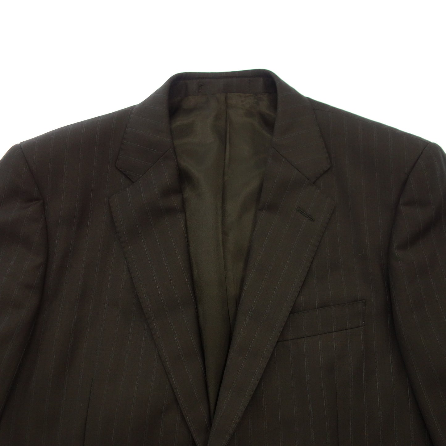 Good condition ◆ Edoardo Morini 2B jacket Zegna fabric striped men's black 54 EDOARDO MORINI [AFB28] 