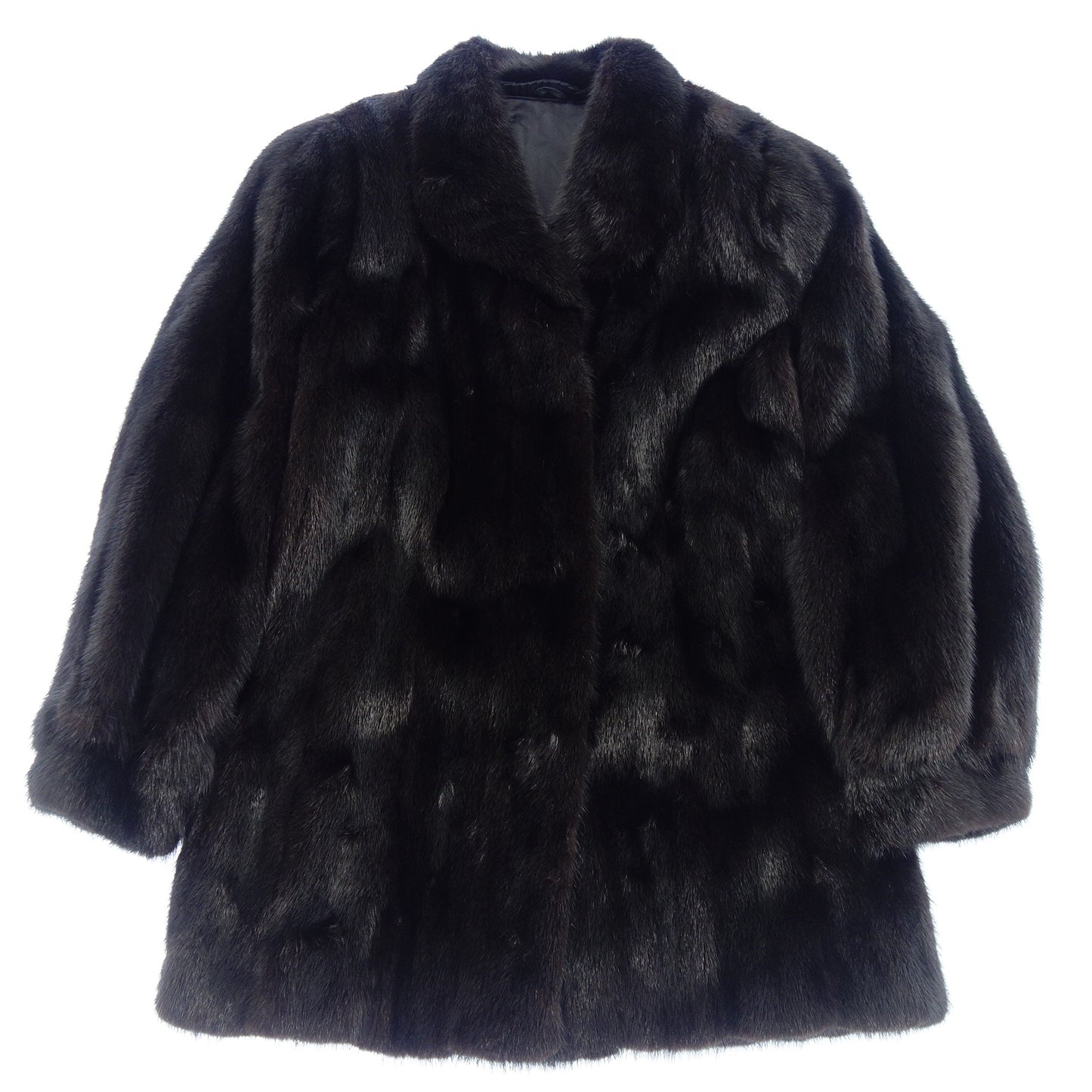 Good Condition◆American Ultra 5 Star Mink Half Coat Hudson's Bay Size F Dark Brown Hudson's Bay Ladies AMERICAN ULTRA 5STRAS HUDSON'S BAY [AFF22] 