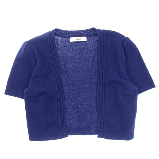 Very good condition ◆ Rene Bolero Cardigan Women's Blue Size 34 Rene [AFB12] 