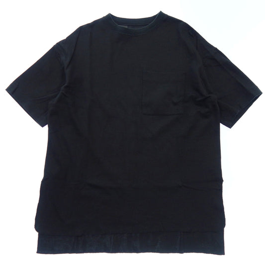 Good condition◆N Hollywood Short sleeve T-shirt cut and sew pocket crew neck 272-CS-01-038 Men's 38 Black N.HOOLYWOOD [AFB10] 