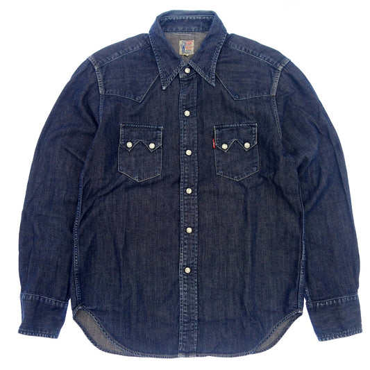 美品◆リーバイス ヴィンテージ クロージング デニムシャツ 長袖 1955年 復刻 bigE メンズ インディゴ サイズXS LEVIS LVC LEVI'S VINTAGE CLOTHING【AFB3】