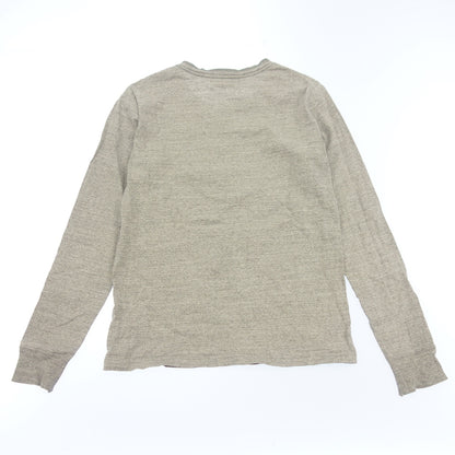 Very good condition ◆Remi Relief Long Sleeve T-shirt Henley Neck Cotton Men's Gray Size M REMI RELIEF [AFB3] 