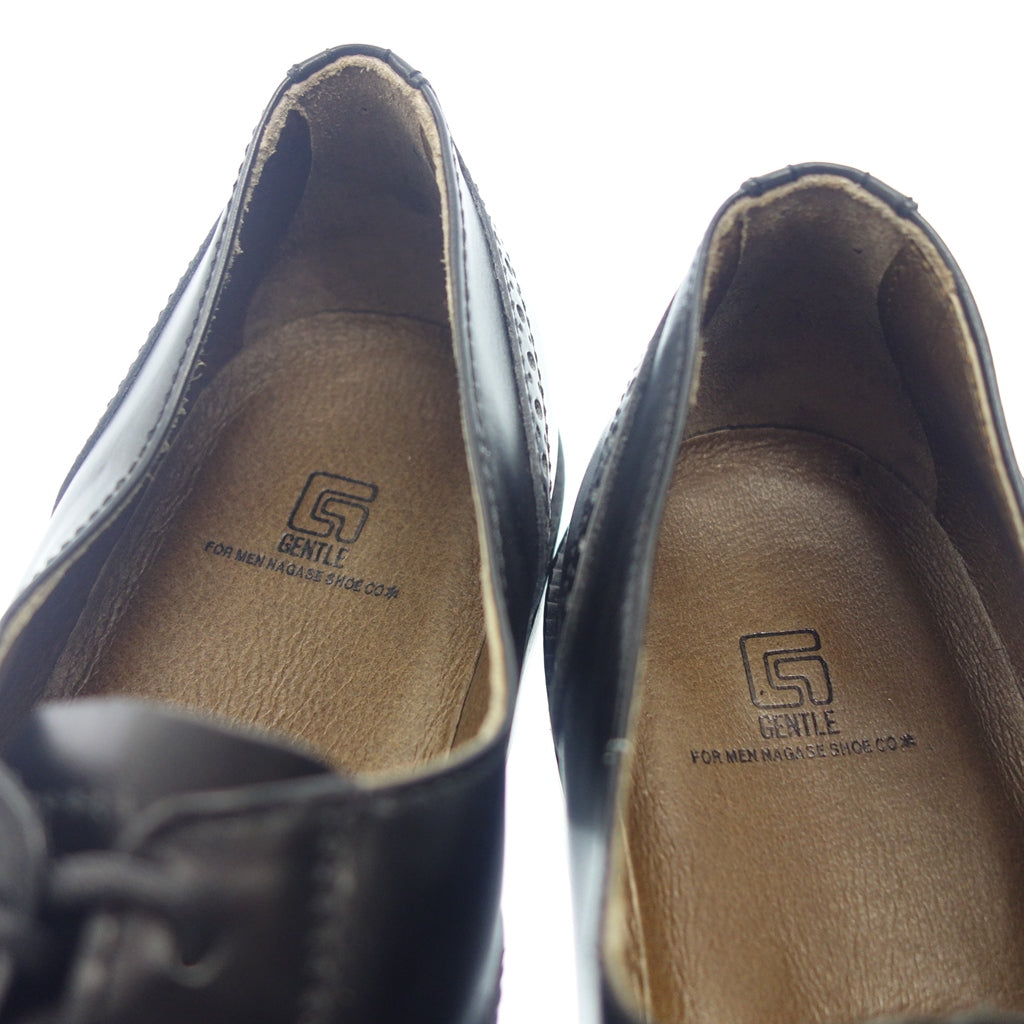 Very good condition ◆ Gentle leather shoes wing tip men's 26.5cm black GENTLE [AFC22] 