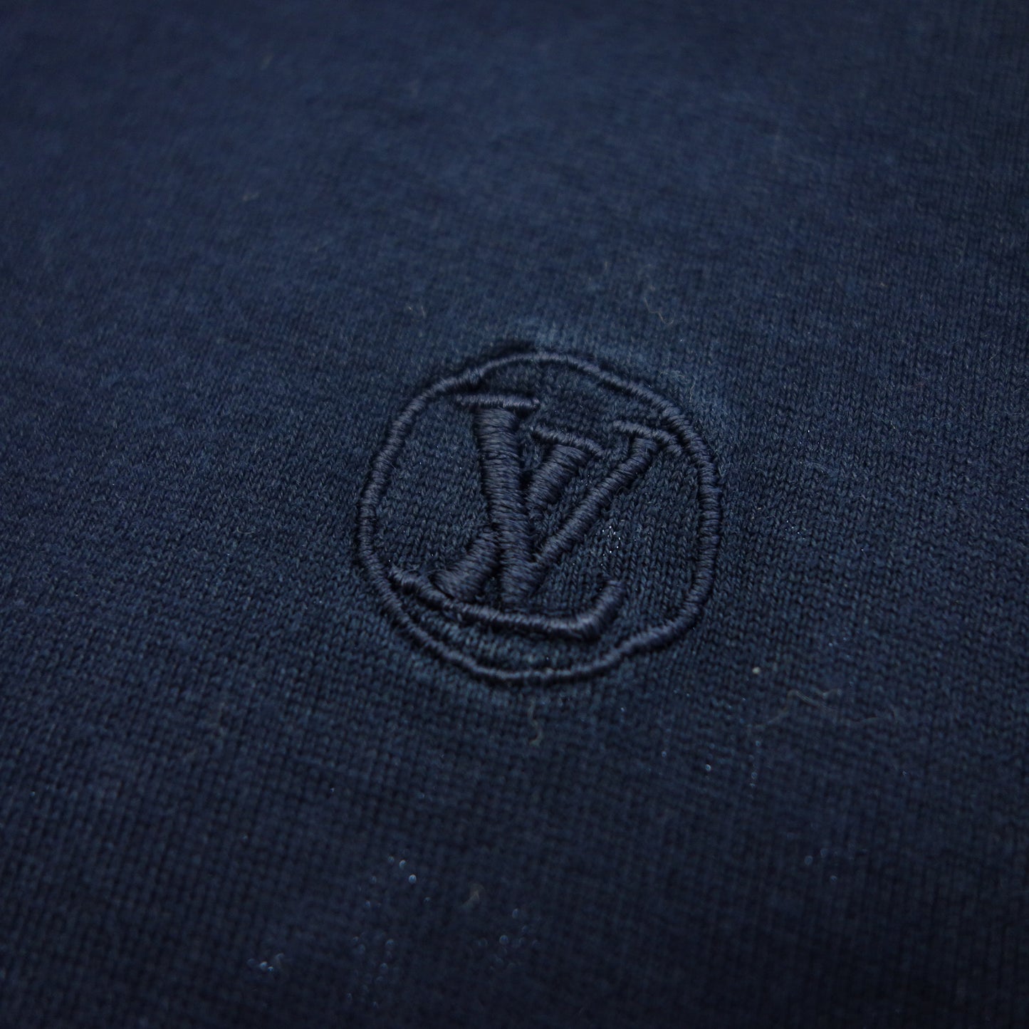 Good condition ◆ Louis Vuitton short sleeve T-shirt cut and sew 16AW chest logo RM162Q navy men's size XL LOUIS VUITTON [AFB51] 