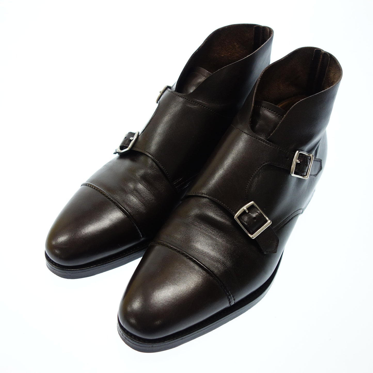 Good Condition◆John Lobb Double Monk Boots WILLIAMⅡBOOT Men's 7 Brown JOHN LOBB [AFD8] 