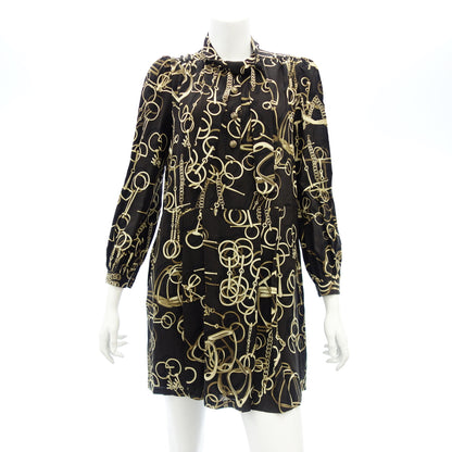 Gucci Silk Dress All Over Pattern 204027 40 Women's Black GUCCI [AFB35] [Used] 