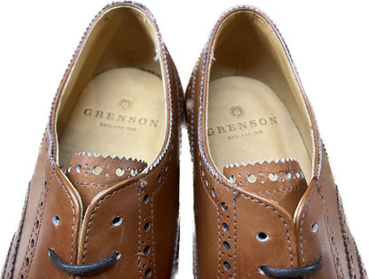 New◆Grenson Leather Shoes Full Brogue 22356 BATH Men's Size 8.5 Brown GRENSON [LA] 