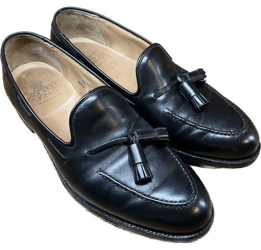 美品◆クロケット＆ジョーンズ タッセルローファー キャベンディッシュ CAVENDISH3 黒 UK9E CROCKETT＆JONES