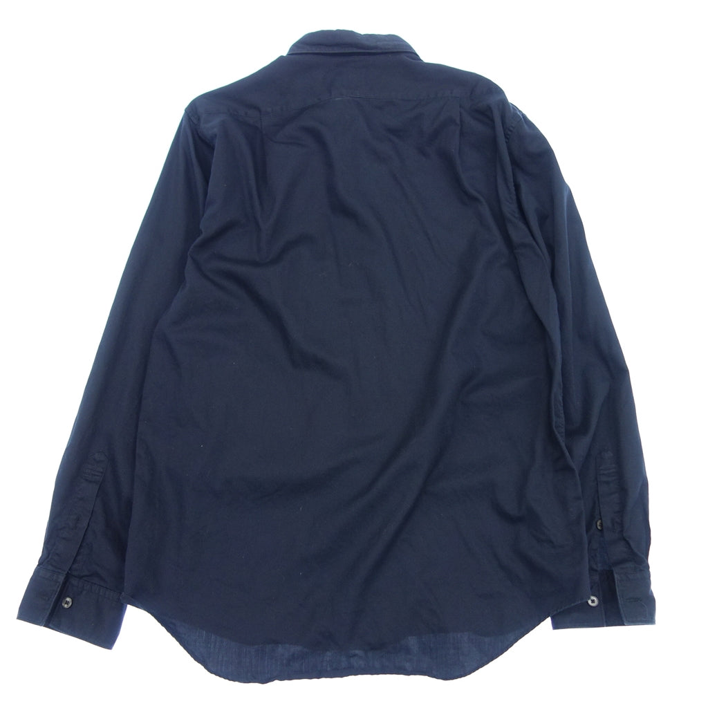 Used ◆Shinya Shirt Cotton Men's Navy 3 SHINYA [AFB34] 