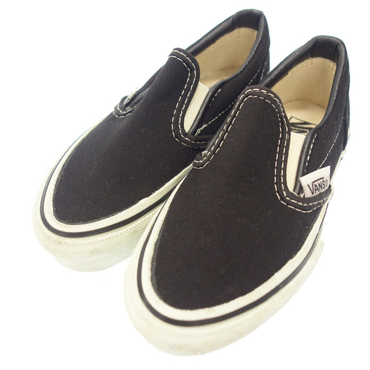 中古◆バンズ スニーカー スリッポン USA製 キッズ ブラック サイズ17-18 VANS【AFD9】