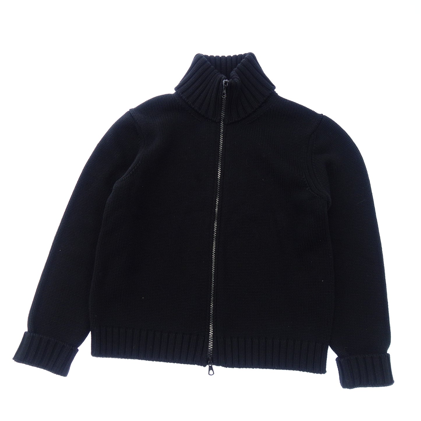 Used ◆ Giorgio Armani Sweater Knit Blouson Wool Men's Black Size 54 GIORGIO ARMANI [AFB15] 