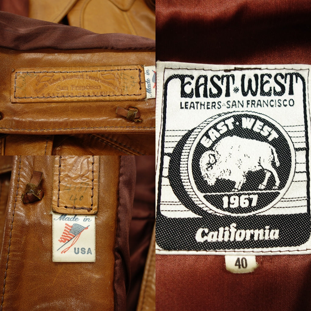 Used ◆East West 3B Men's Leather Jacket 1970's Size 40 Brown EAST WEST [AFG1] 