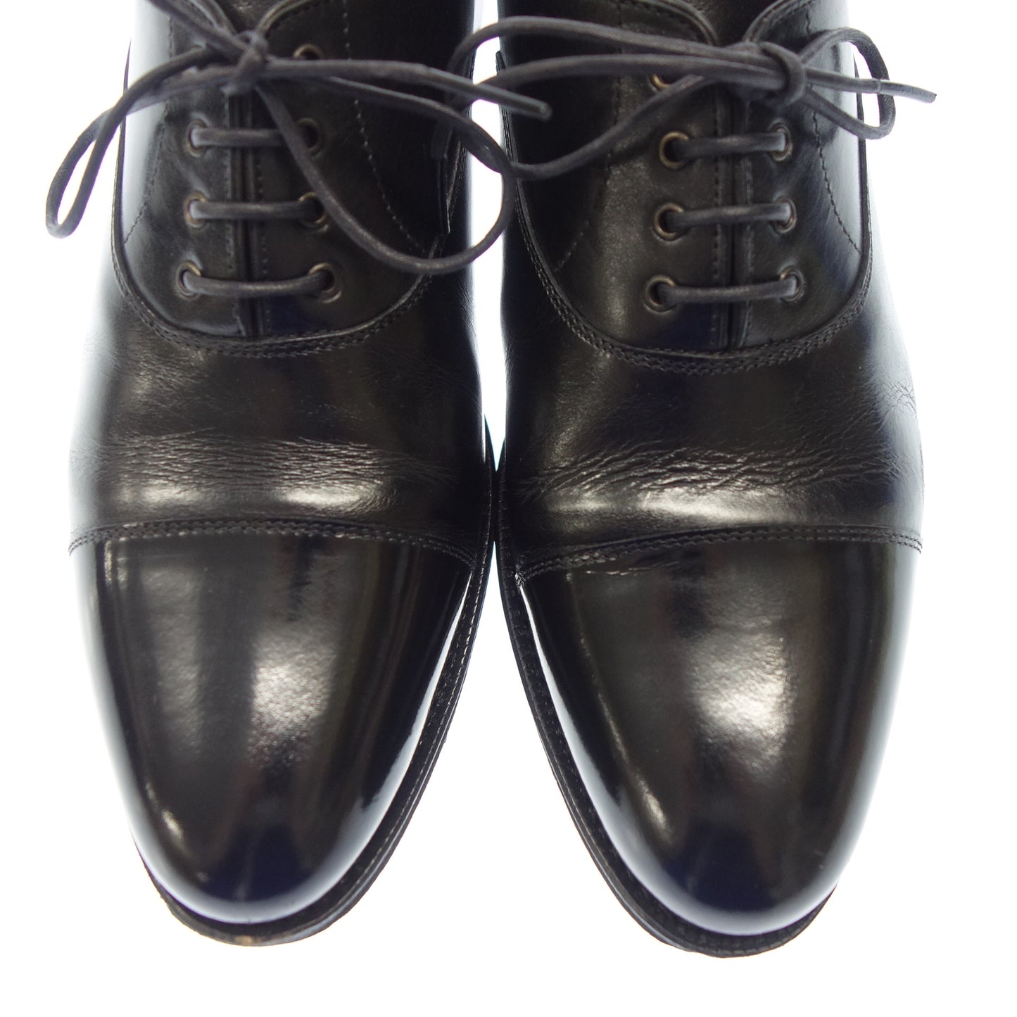 Used Jalan Sriwijaya Straight Tip Leather Shoes Inner Feather 5623 Men's Black Size 5.5 Jalan Sriwijaya [AFC5] 