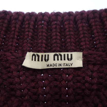Miu Miu 针织毛衣 绞花针织短袖 女式 紫色 36 MIUMIU [AFB3] [二手] 