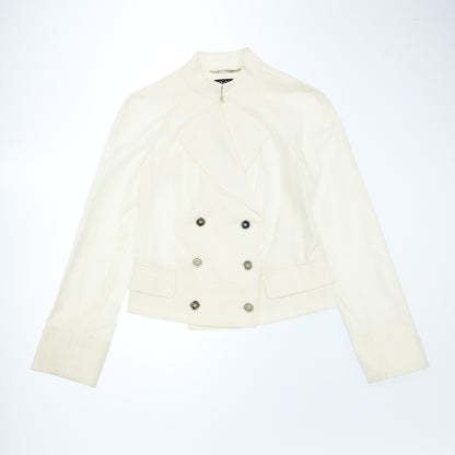 Good Condition◆Dolce &amp; Gabbana Double Jacket Silver Button Women's White Size 38 DOLCE &amp; GABBANA [AFB18] 