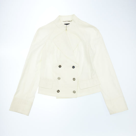 Good Condition◆Dolce &amp; Gabbana Double Jacket Silver Button Women's White Size 38 DOLCE &amp; GABBANA [AFB18] 