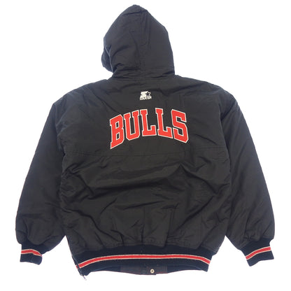 Used ◆Starter Blouson Hoody Jacket Chicago Bulls Men's Black Size L STARTER [AFA12] 