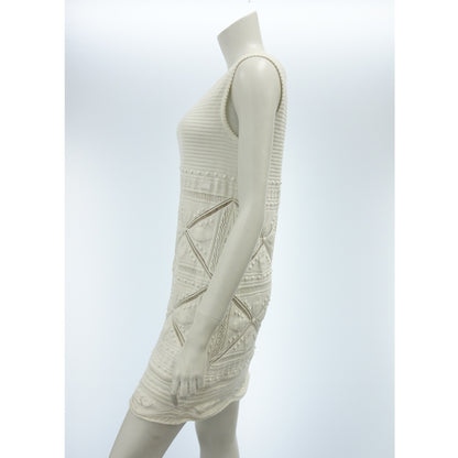 CHANEL Sleeveless Knit Dress 04S 38 Women's White CHANEL [AFB26] [Used] 
