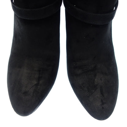 二手◆Saint Laurent Paris 麂皮靴 侧带女款 37码 黑色系列 Saint Laurent PARIS [AFC35] 