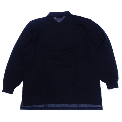 Very good condition◆Chritian Dior long sleeve polo shirt men's navy LL Chritian Dior [AFB19] 