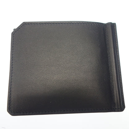 Unused◆Montblanc Money Clip Meisterstuck Leather Black MONTBLANC MEISTER STUCK [AFI18] 