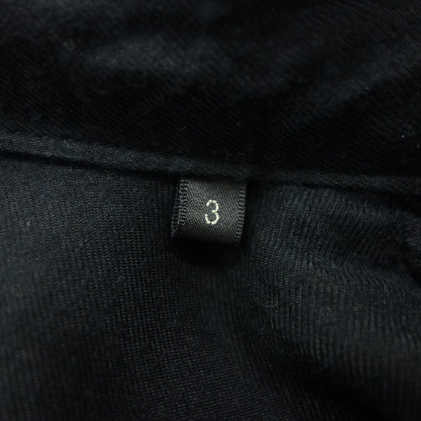 コモリ シルクネル スキッパーシャツ V01-02004 メンズ ブラック 3 COMOLI【AFB42】【中古】