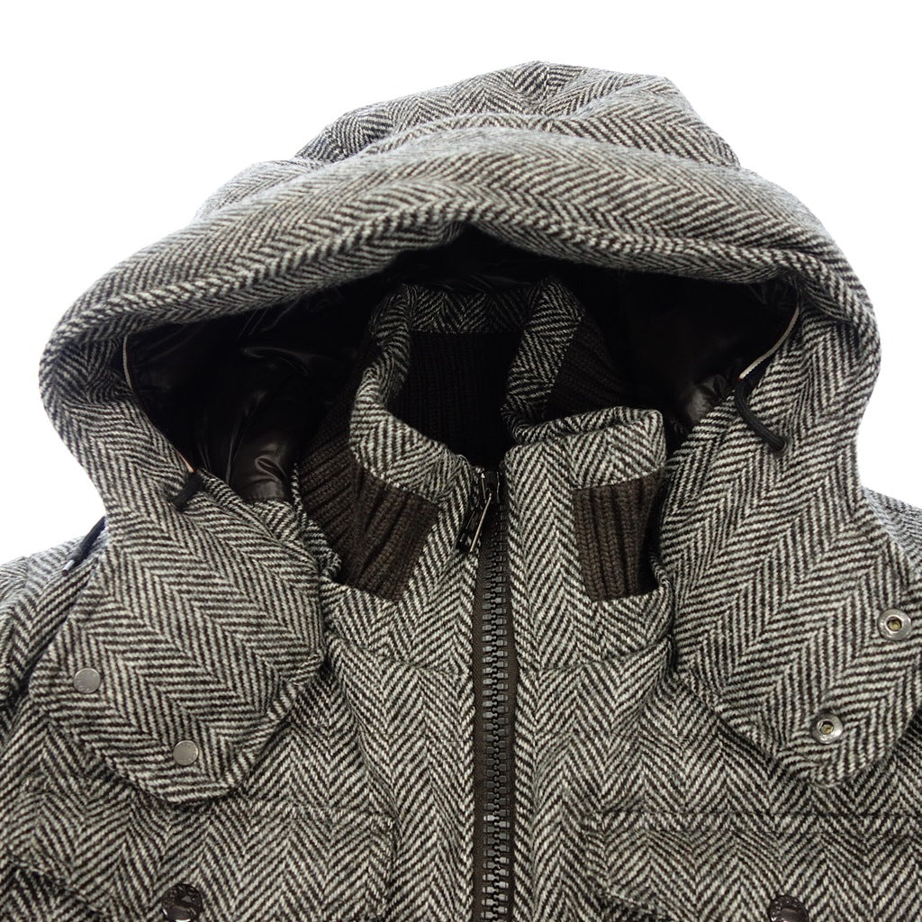 美品◆モンクレール 14AW ダウンジャケット フロリアン ヘリンボーン ブラウン ZIND-14-3325 メンズ サイズ2 MONCLER FLORIAN【AFA15】