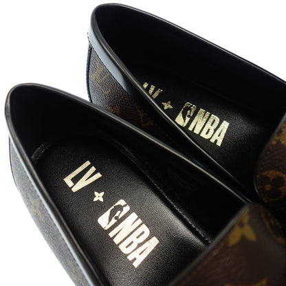 类似新品◆路易威登皮革乐福鞋 NBA Monogram FA0231 男式 10 码棕色 LOUIS VUITTON [AFC23] 