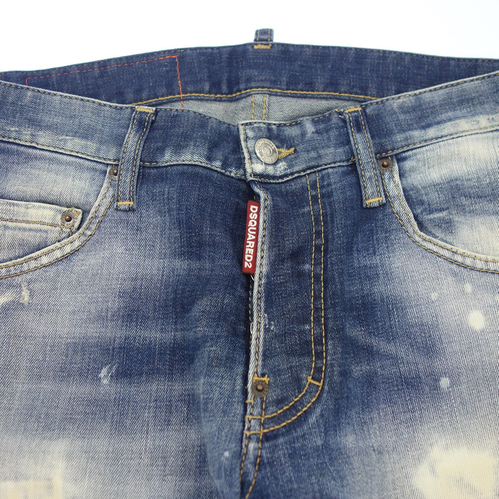 Good Condition◆Dsquared Denim Pants Red Patch Button Fly Men's Blue Size 42 Dsquared2 [AFB14] 