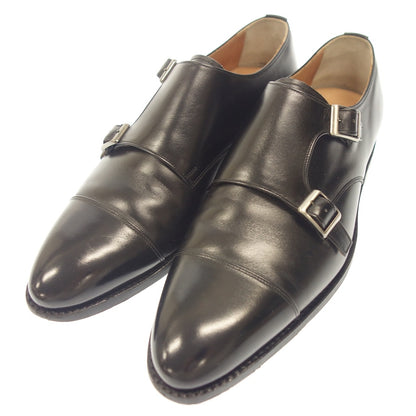 Very good condition◆Scotch grain leather shoes double monk NL-2221 Men's black size 24.5 SCOTCH GRAIN [AFC31] 