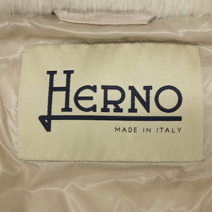 HERNO Down Jacket Ladies PI1166D Eco Fur Ladies 38 White HERNO [AFB16] [Used] 