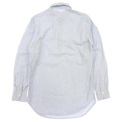 Good Condition◆The Inglese Capri Shirt Long Sleeve Cotton Light Blue Men's Size 37 G.Inglese [AFB4] 