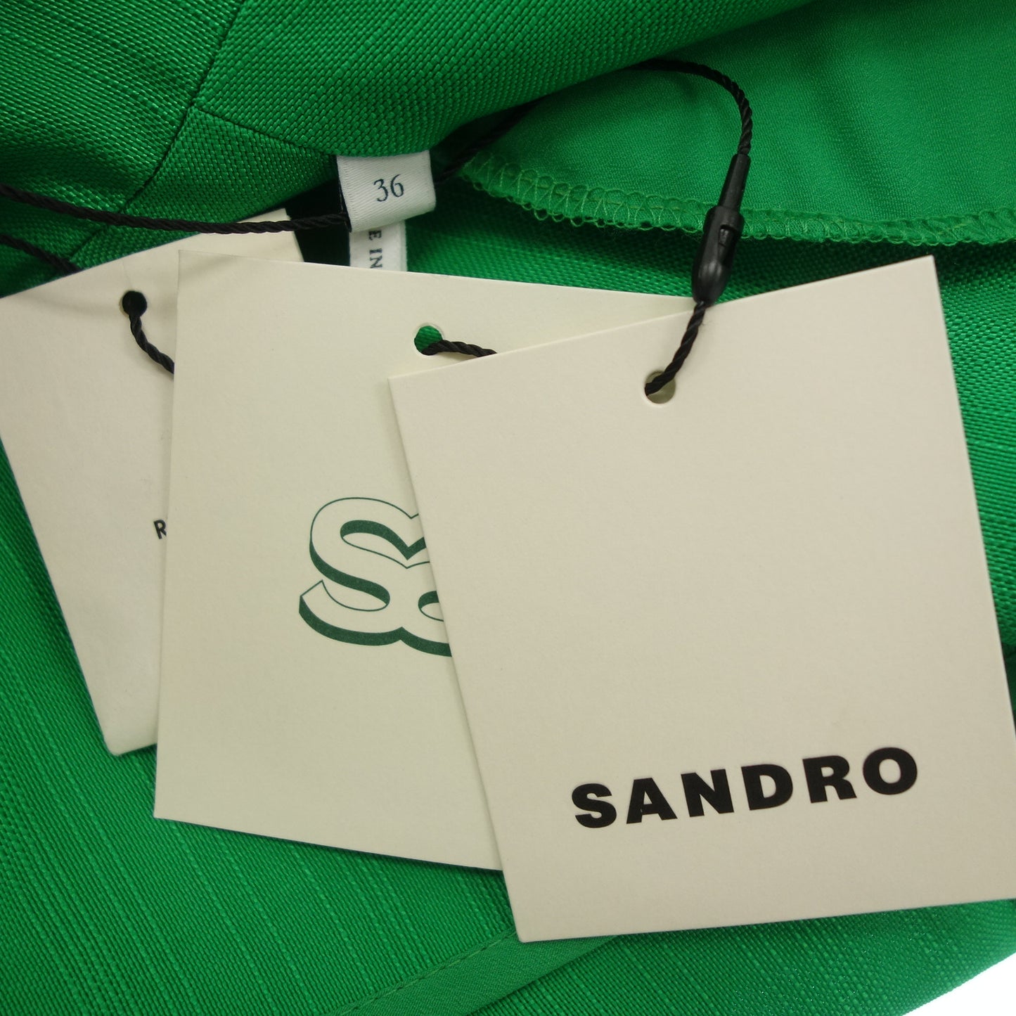 SANDRO 一件 100% 人造丝 未使用，带标签 女式 绿色 36 SANDRO [AFB21] [二手] 