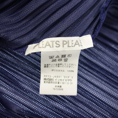 Very good condition ◆ Pleats Please High Neck Tops Cut and Sew Women's Navy Size 3 PP73-JK601 PLEATS PLEASE [AFB25] 