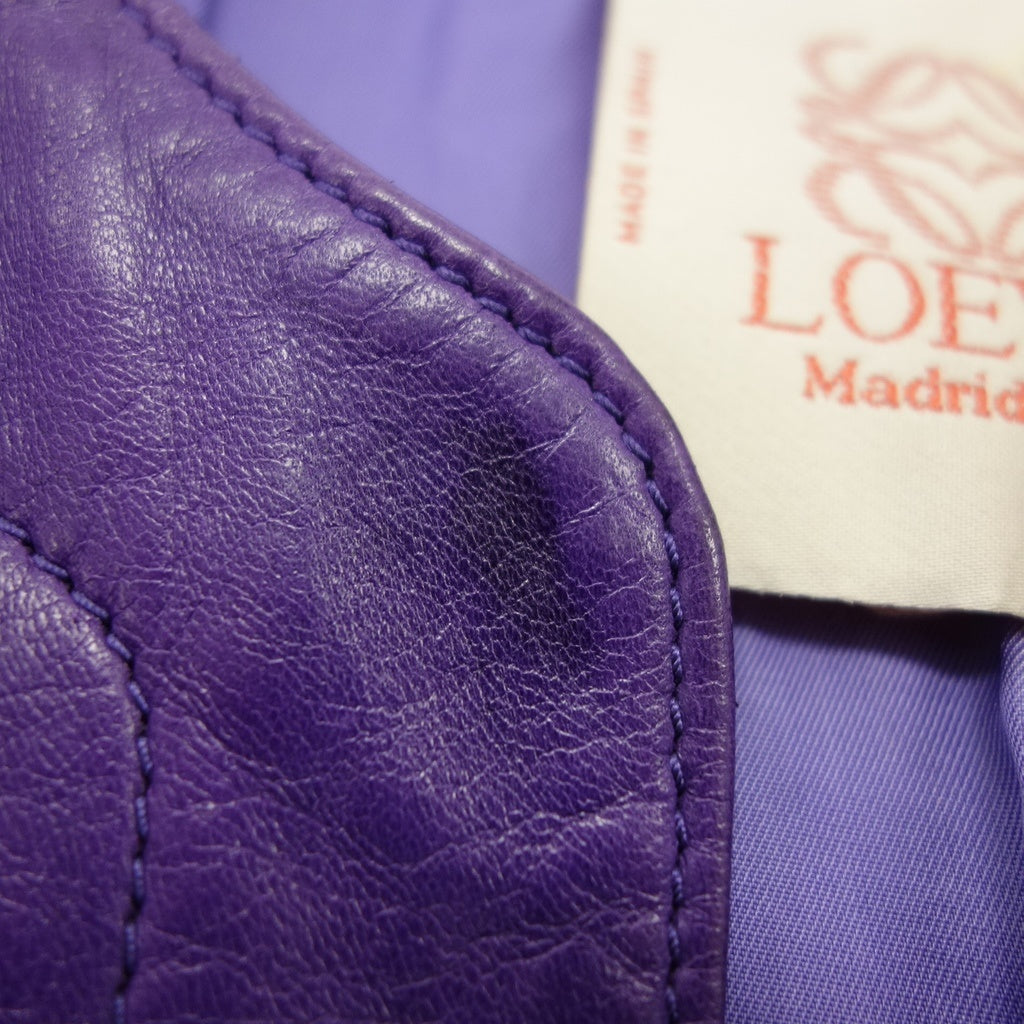 Used ◆LOEWE Coat No Color Leather Vintage Ladies Size 38 Purple LOEWE [AFG1] 