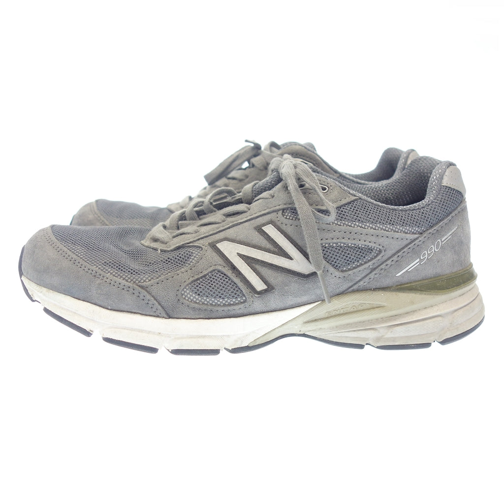 美品◆ニューバランス スニーカー M990GLE4 MADE IN THE USA メンズ グレー系 28.5cm NEW BALANCE【AFC45】