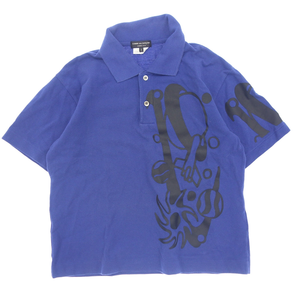 Good condition ◆ COMME des GARCONS HOMME PLUS polo shirt PA-T045 AD2007 Men's size S Blue COMME des GARCONS HOMME PLUS [AFB51] 