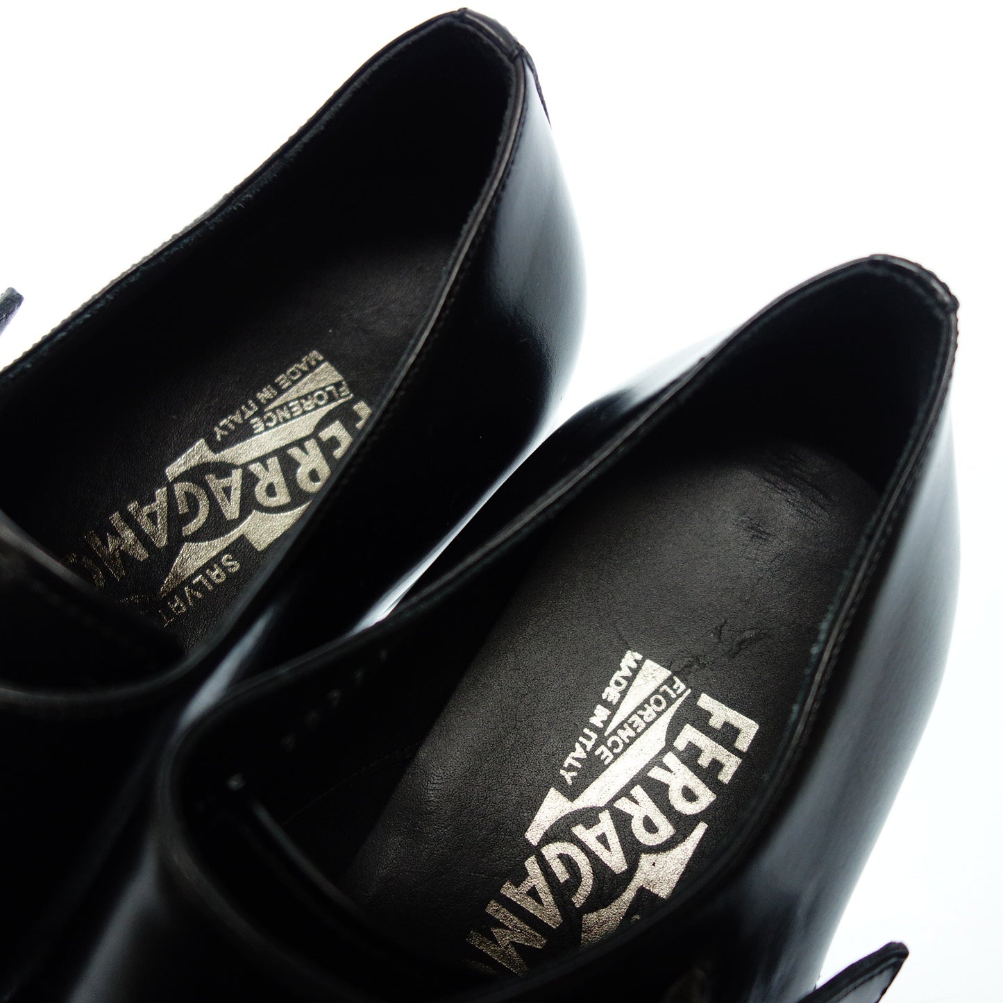 Salvatore Ferragamo leather shoes double monk men's 5.5 black Salvatore Ferragamo [AFC21] [Used] 