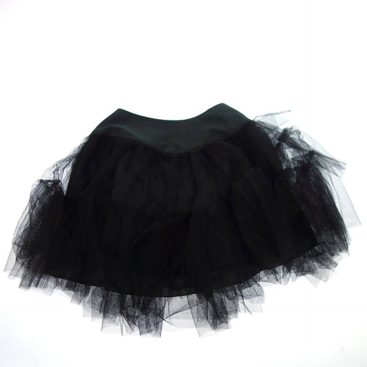 Good Condition◆Foxy Daisy Lin Skirt Ruffles 32104 Women's 38 Black DAISY LIN for FOXEY [AFB42] 