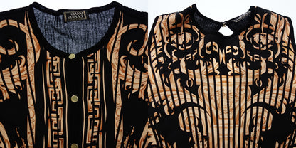 ジャンニヴェルサーチ アンサンブル トップス カーディガン レディース ブラック GIANNI VERSACE【AFB13】【中古】