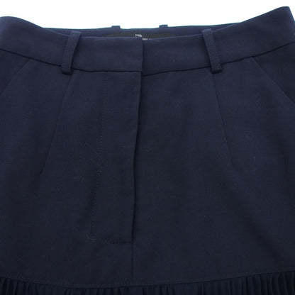 Very good condition ◆ Roku Skirt Pleated Switching Ladies Blue Size FR36 rokh [AFB25] 