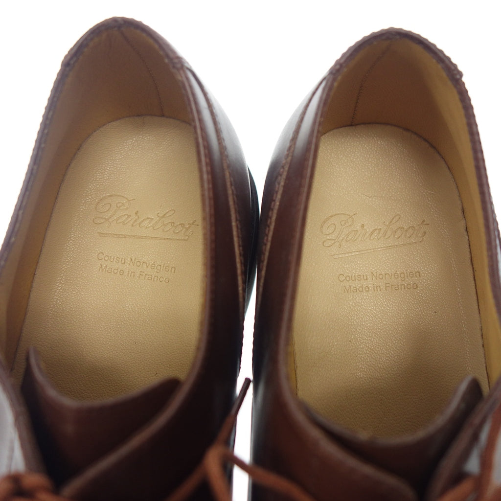 Like new ◆ Paraboots Leather Shoes U-tip Chamboard 710708 Men's Maron Brown Size 9 Paraboot CHAMBORD [LA] 