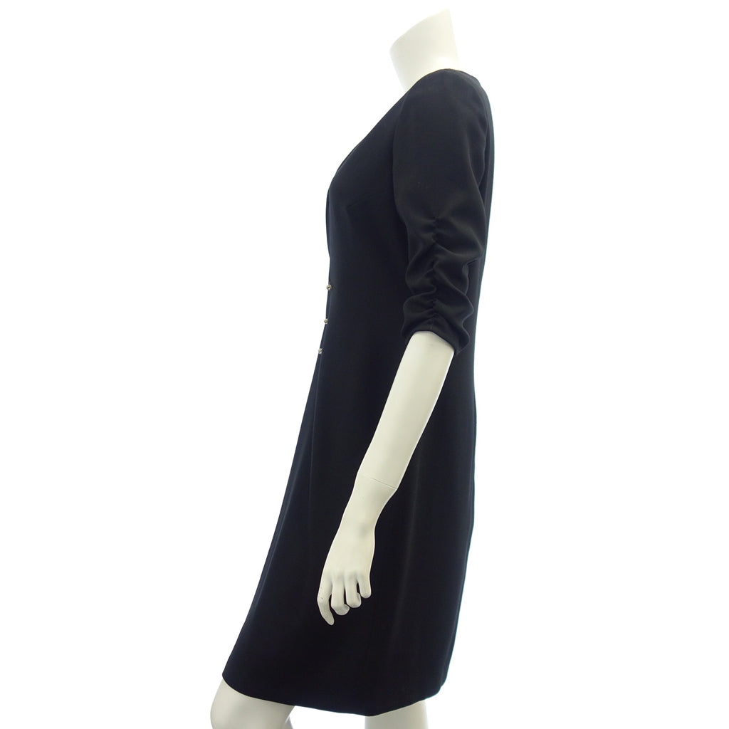 Good condition◆Valentino Dress Dress Bijou Pin Brooch Ladies 8 Black VALENTINO [AFB46] 